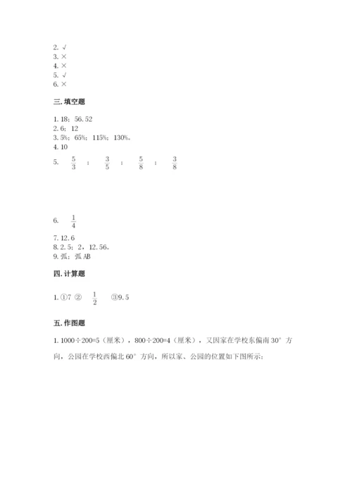 小学数学六年级上册期末考试试卷加解析答案.docx