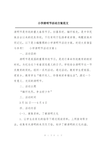 小学清明节活动方案范文.docx