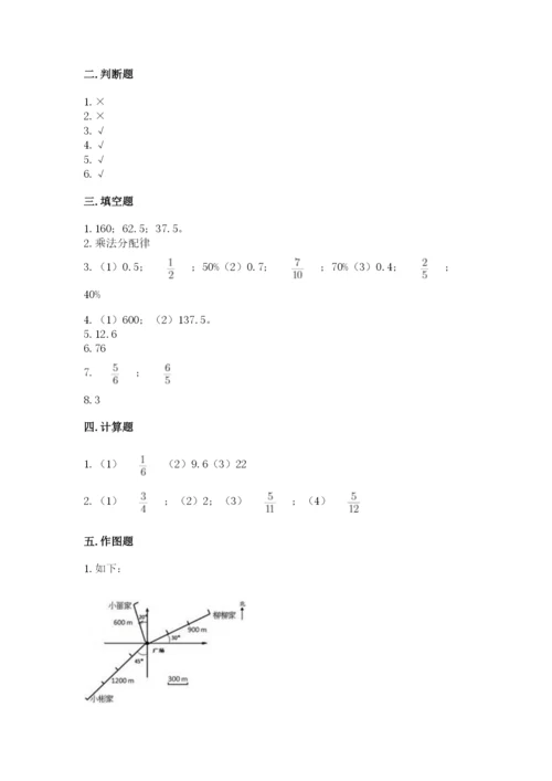 小学数学六年级上册期末卷附参考答案（满分必刷）.docx
