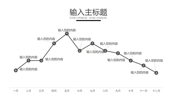 PPT折线图图表样式合集PPT模板