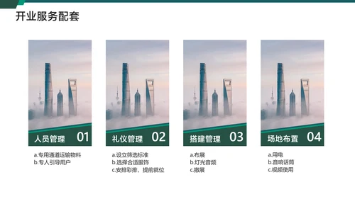 白绿简约风地产开业典礼活动方案