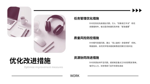 粉色留白简约工作汇报通用PPT模板