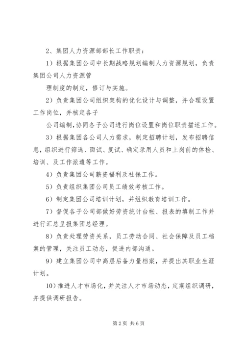 人力资源部工作计划—完善公司组织架构.docx