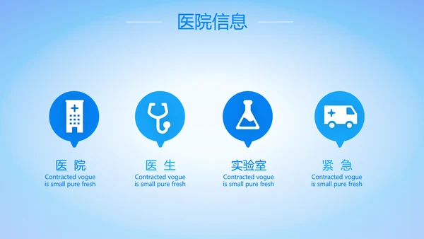 蓝色简约大方医疗行业工作汇报动态PPT模板