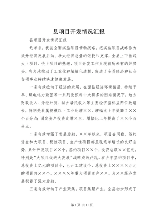 县项目开发情况汇报.docx