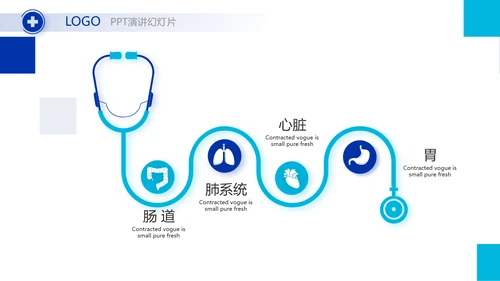 蓝色大气医生进修心得动态PPT模板