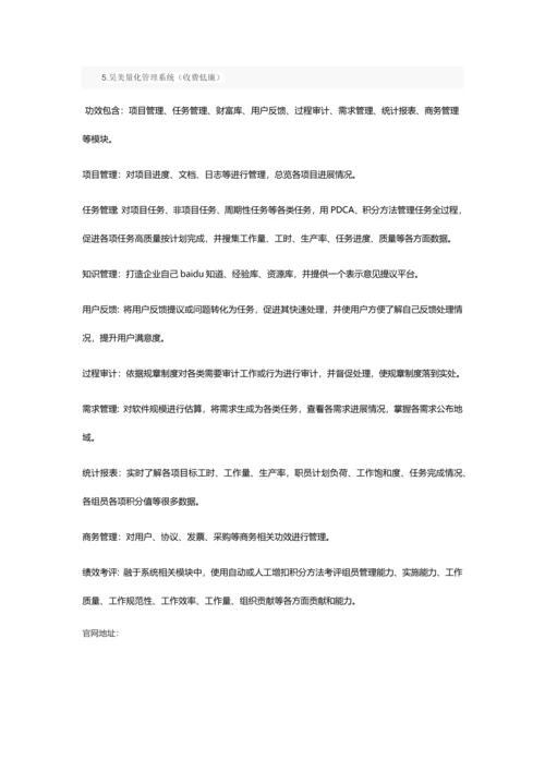 推荐五款好用的综合项目标准管理系统.docx