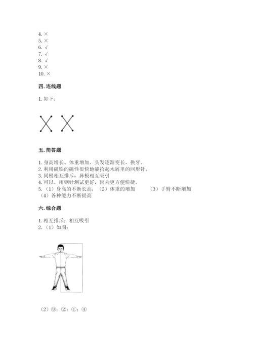 教科版二年级下册科学期末测试卷带答案（精练）.docx