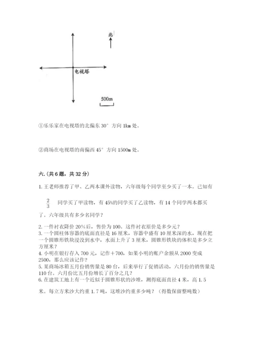 小学六年级数学摸底考试题【夺分金卷】.docx