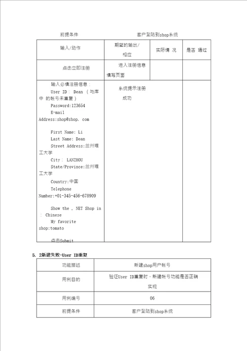 购物车管理测试用例