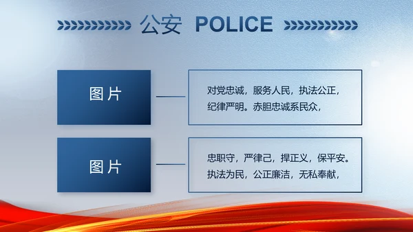 蓝色大气公安部治安管理局动态PPT模板