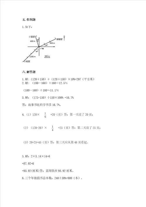 小学数学六年级上册期末测试卷精品夺分金卷