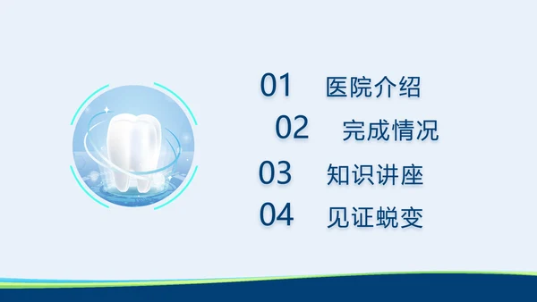 蓝色牙科口腔宣传动态PPT