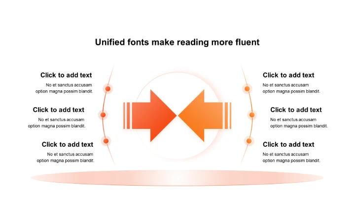 渐变PPT两项箭头冲突关系页