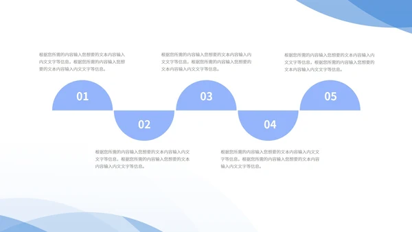 蓝色扁平风职场商务总结汇报PPT模板