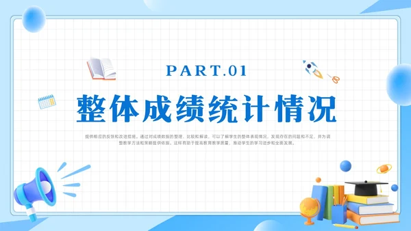 期中质量分析蓝色简约风期中考试成绩质量分析主题班会