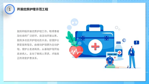 蓝色清新微粒体医疗行业医院年终工作总结PPT年终总结