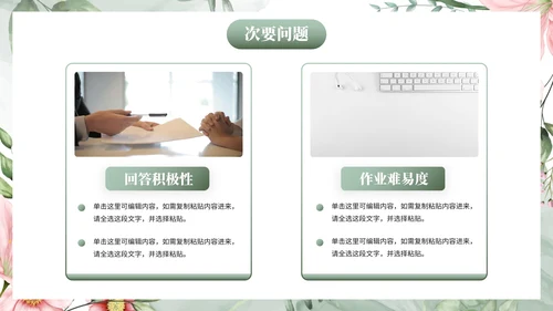植物花卉小清新教师通用教育教学PPT模板