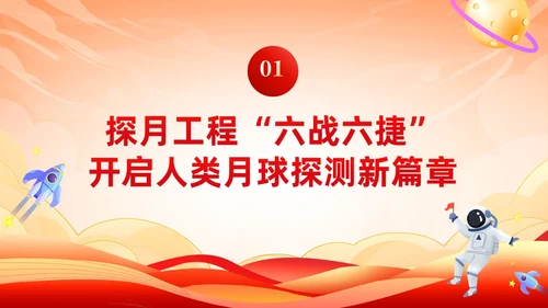 红色党政探月精神培训学习教育课件PPT党建