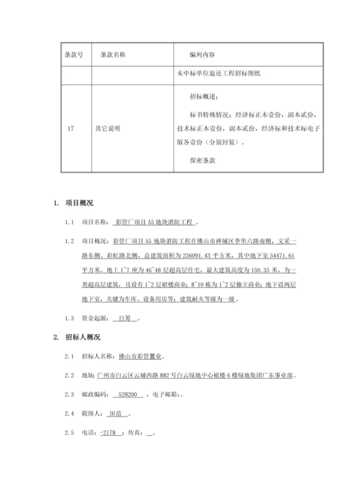 彩管厂项目地块消防工程招标文件模板.docx