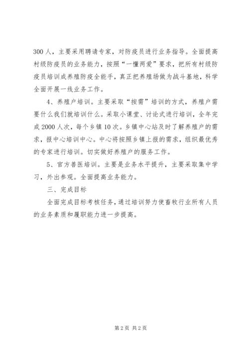 畜牧兽医发展中心培训计划.docx