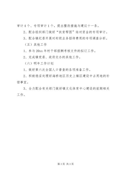 乡镇财经管理中心总结及计划.docx