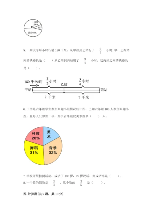 小学数学六年级上册期末卷及参考答案1套.docx