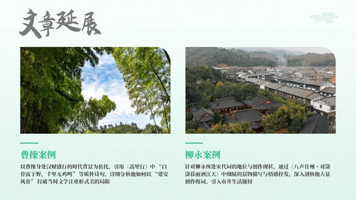 绿色古代文学诗词赏析PPT模板