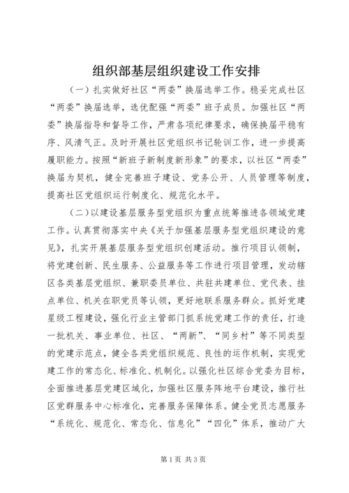 组织部基层组织建设工作安排.docx