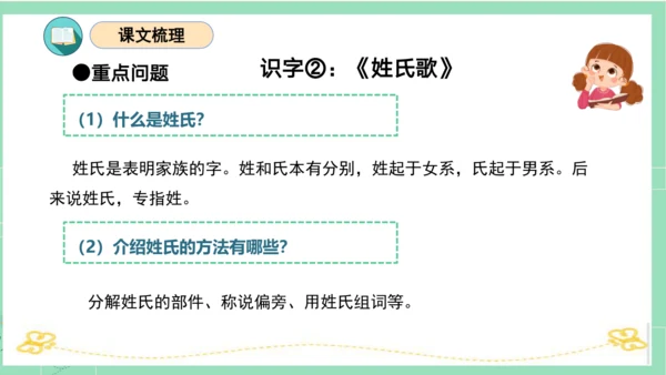 统编版一年级语文下册单元复习第一单元（复习课件）