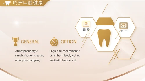 金色高档牙科口腔医学工作总结PPT