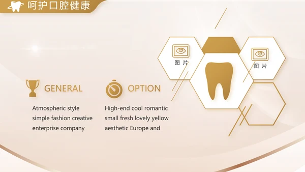 金色高档牙科口腔医学工作总结PPT