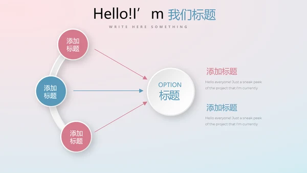 渐变科技感项目总结汇报商务风通用PPT动态模板