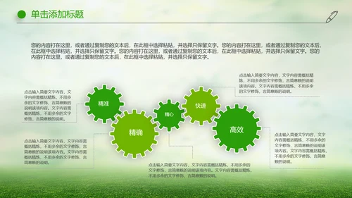 绿色清新微立体安全生产动态PPT模板