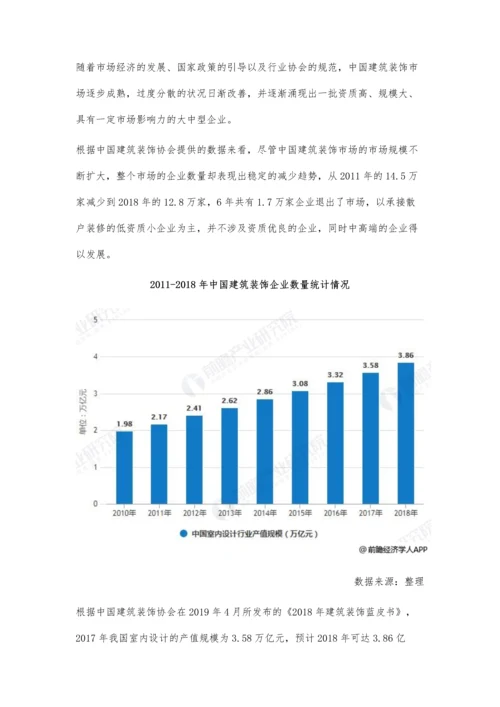 中国室内设计行业市场现状及发展前景分析-预测2024年市场规模将接近4700亿.docx