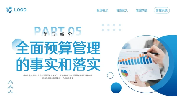 蓝色简约全面预算管理PPT模板宣传PPT动态PPT