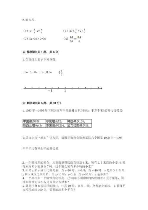 廊坊市霸州市六年级下册数学期末测试卷及一套参考答案.docx