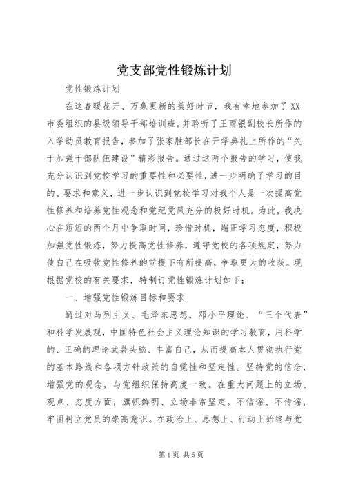 党支部党性锻炼计划.docx