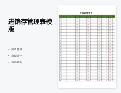 进销存管理表模版