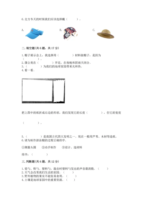 教科版科学二年级上册《期末测试卷》（培优）.docx