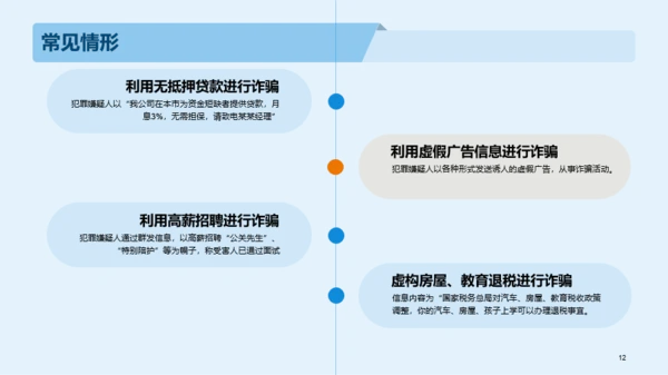 蓝色商务教育培训电信诈骗PPT模板