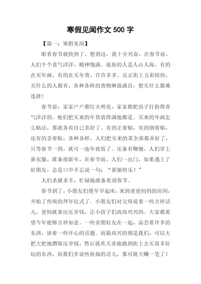 寒假见闻作文500字.docx