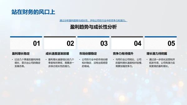 季度财务盈利报告PPT模板