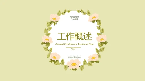 绿色淡雅小清新水彩风美容化妆品宣传动态PPT