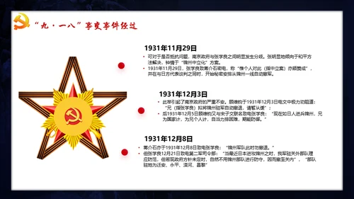 纪念九一八事变勿忘国耻宣传教育通用PPT模板