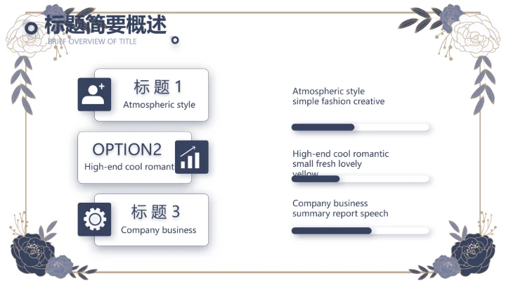 蓝色精美高端婚纱定制PPT动态模板