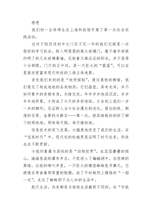 初一作文社会实践心得.docx