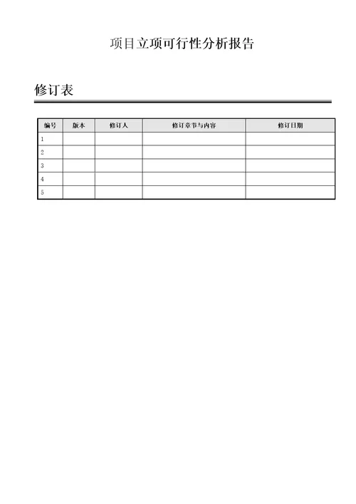 立项可行性分析报告