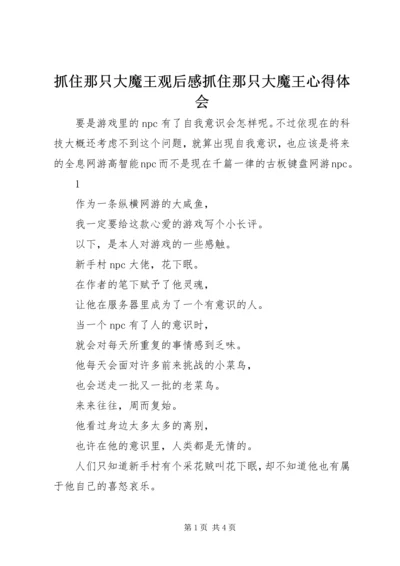 抓住那只大魔王观后感抓住那只大魔王心得体会.docx