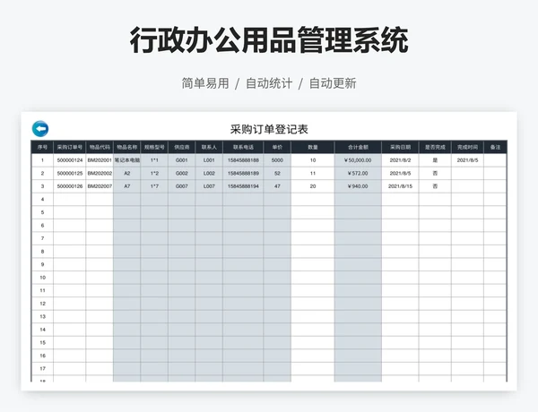 行政办公用品管理系统